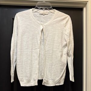 LOFT Ivory Knit Cardigan